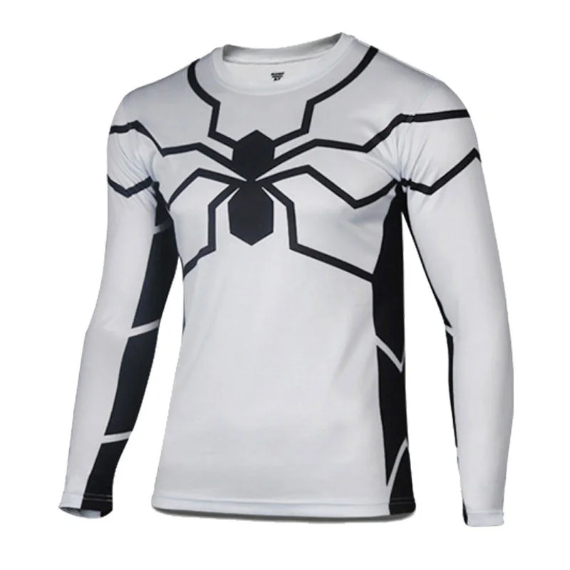 bicycle rust precision-Spiderman cycling jersey Men spring running sport T shirt bike bicycle wear long sleeves