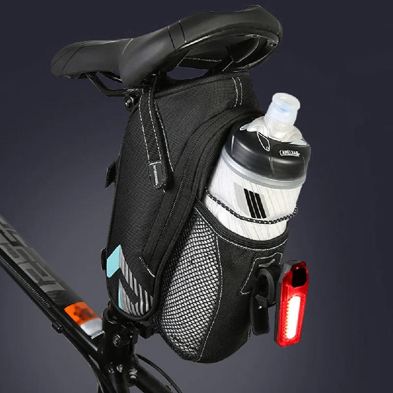 bicycle seatpost robustness-1PC Bike Tail Bag High Quality Bicycle Saddle Bag With Water Bottle Pocket Bike Rear Bags Seat Tail Bag Cycling