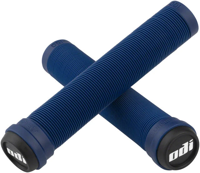 bicycle gear ergonomics-ODI Soft X-Longneck Grips - Navy Blue, 160mm