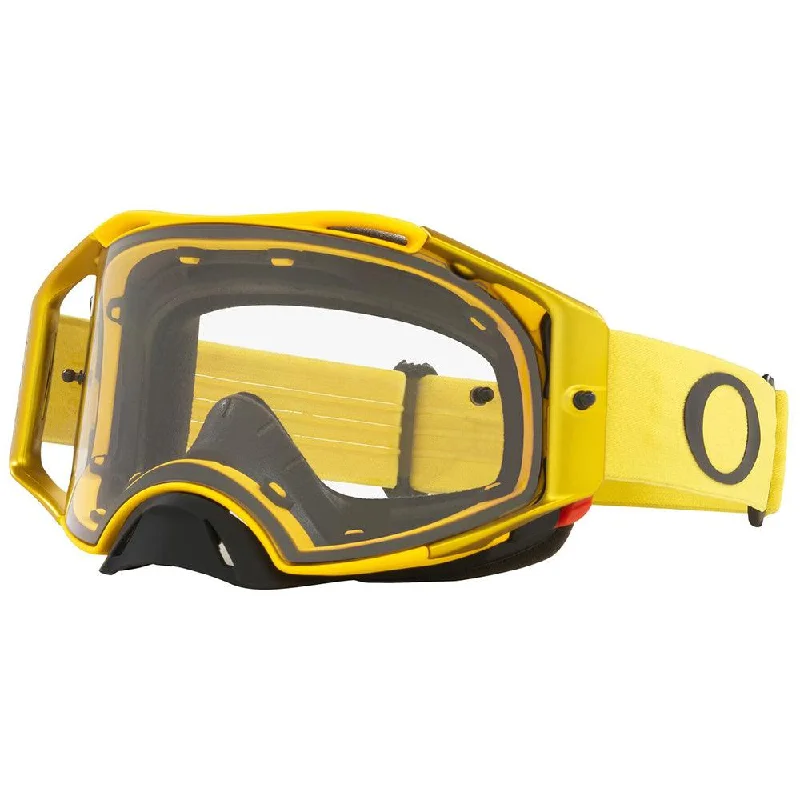 bicycle sidewall toughness-OAKLEY AIRBRAKE MOTO YELLOW GOGGLES - CLEAR