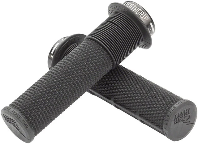 bicycle paint efficiency-DMR DeathGrip Flanged Grips - Thick, Lock-On, Black