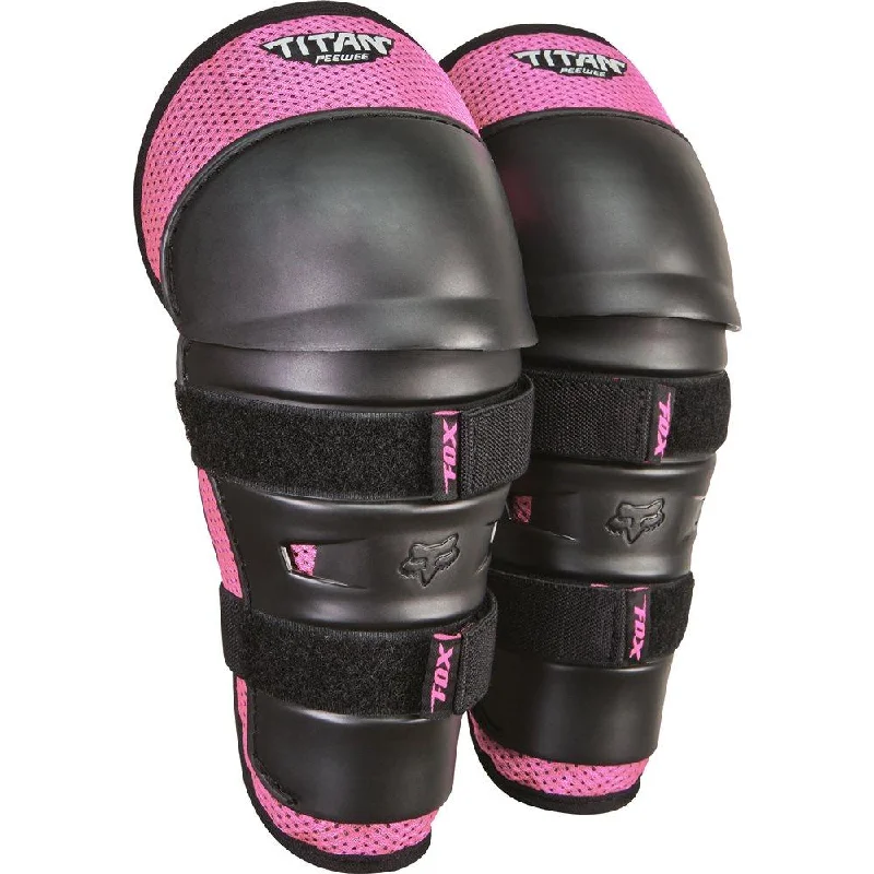 bicycle pedal reliability-FOX TITAN PEEWEE KNEE/SHIN GUARDS KIDS- BLACK/PINK