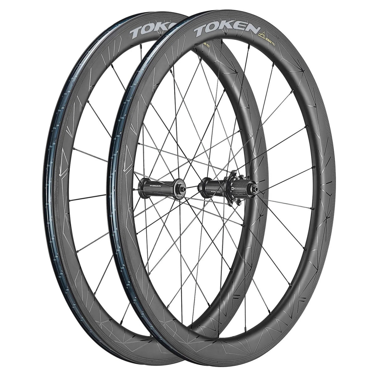 bicycle chain adaptability-Token Konax Pro 52mm Tubless Sram/Shimano Carbon Rim Brake Wheelset