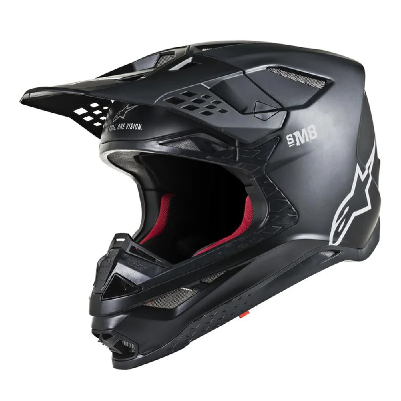 bicycle chain robustness-ALPINESTARS 2025 S-M8 HELMET - MATT BLACK