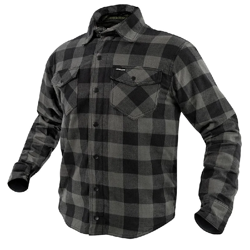 bicycle sidewall stability-ARGON HATCHET FLANNO LADIES SHIRT - BLACK/GREY