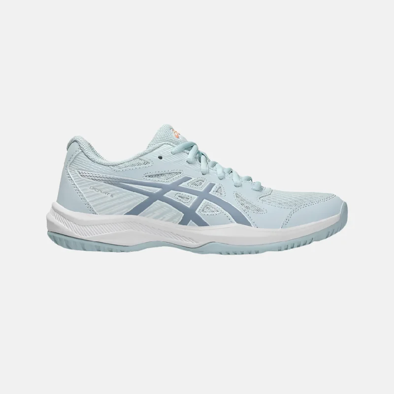 bicycle tire comfort-Asics Upcourt 6 Women's Badminton Shoes -Cool Grey/Grey Blue