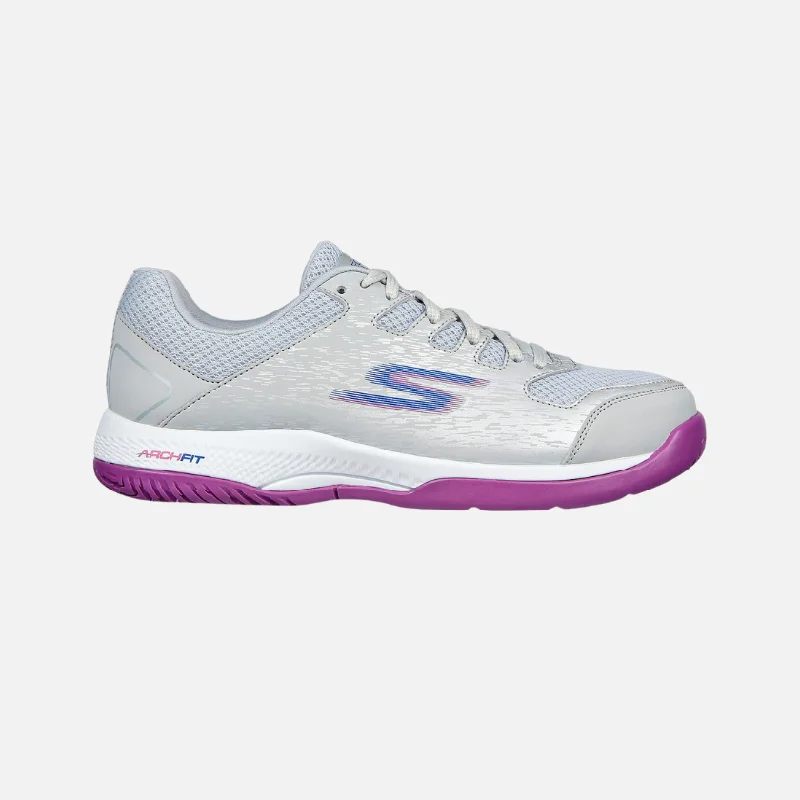 bicycle cleaner control-Skechers Viper Court Women's Pickleball Shoes -Gray/Purple