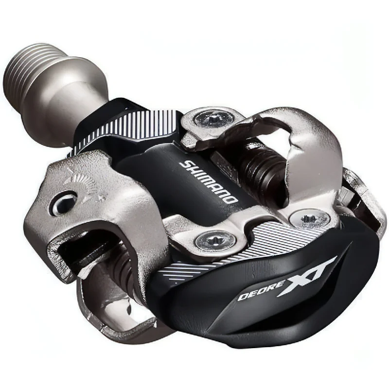 bicycle shoe reliability-Shimano XT 8100 XC Race SPD Pedals - Black