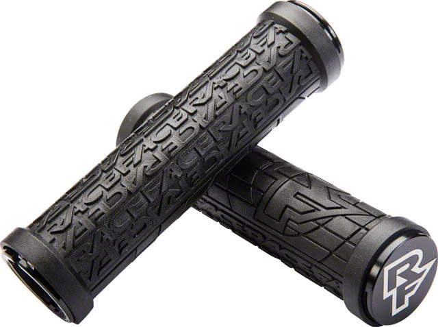 bicycle tire control-RaceFace Grippler Grips - Black, Lock-On, 30mm