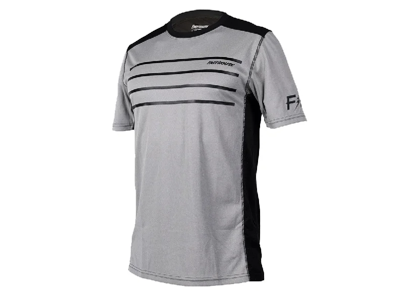 bicycle lever weight-Fasthouse Classic Cartel Short Sleeve MTB Jersey - Heather Gray