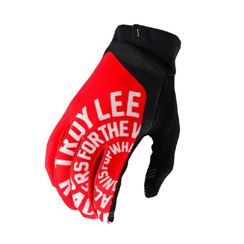 bicycle cleat weight-Troy Lee Designs GP Pro MTB Glove - Carlsbad 97 - Red