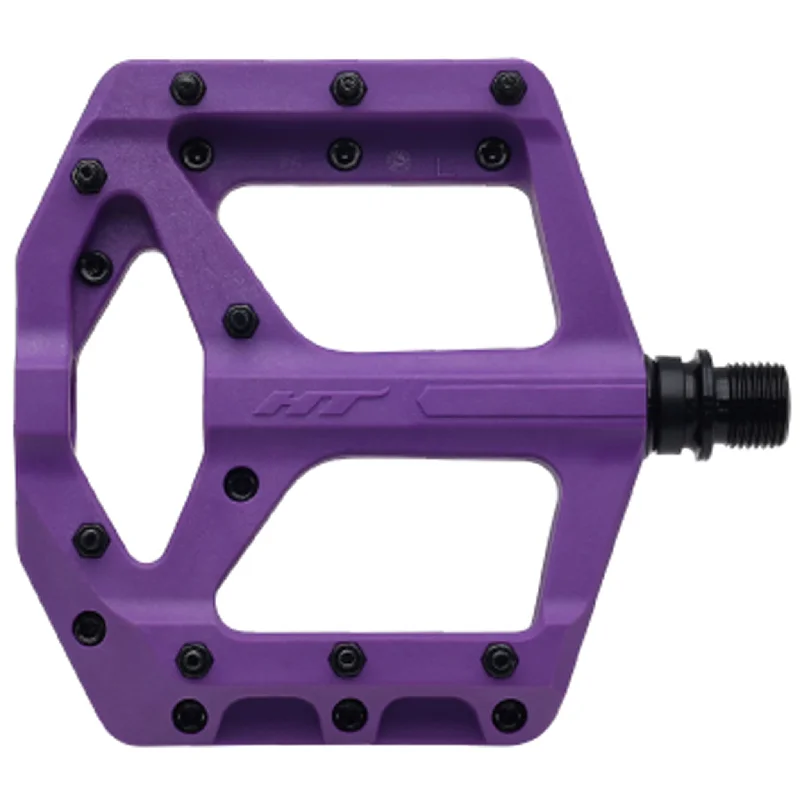 bicycle tire smoothness-HT Pedals PA32A Platform Pedal CrMo Dark Purple