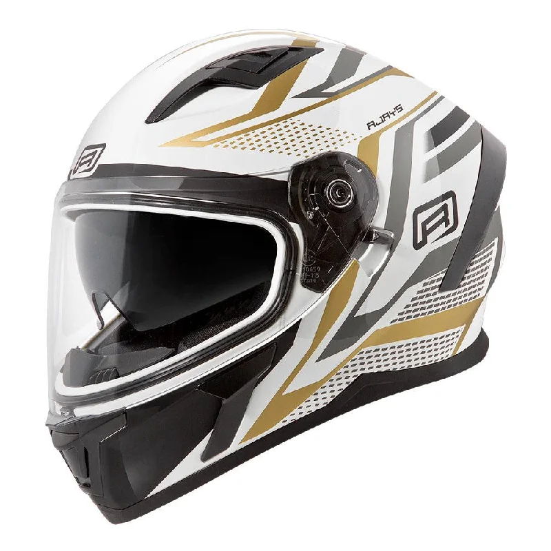 bicycle stand precision-RJAYS APEX III IGNITE HELMET - WHITE/GOLD