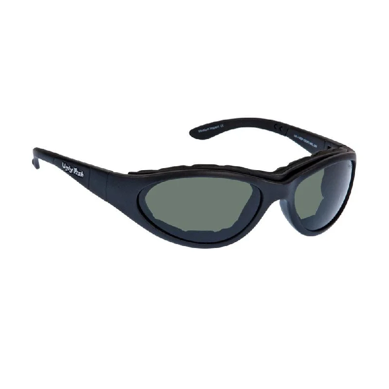 bicycle brake comfort-UGLY FISH GLIDE GOGGLES - MATT BLACK/SMOKE (POLARISED)