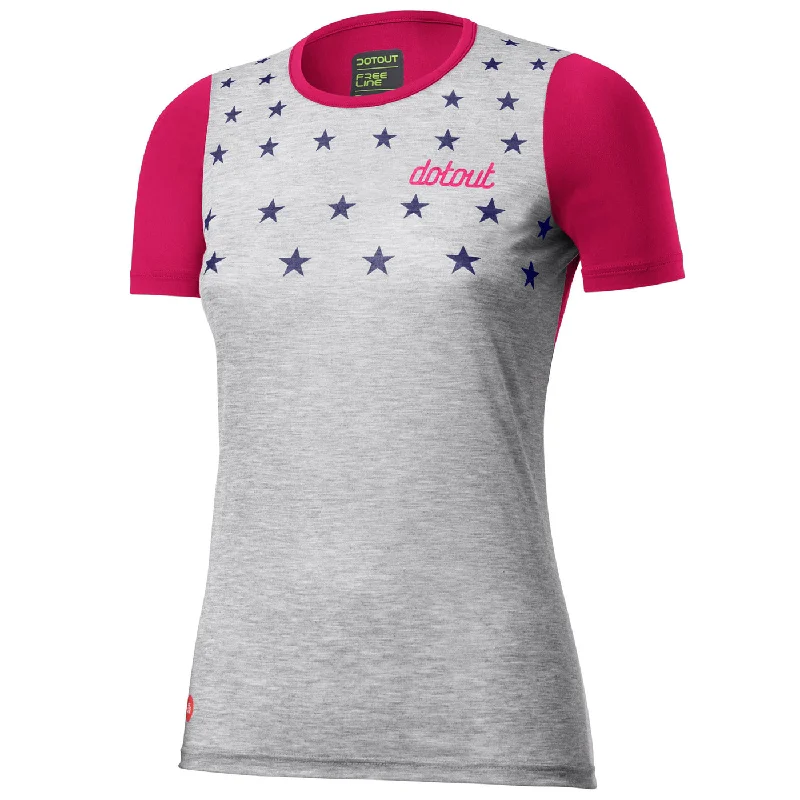 bicycle tire comfort-T-shirt donna Dotout Stars - Fucsia