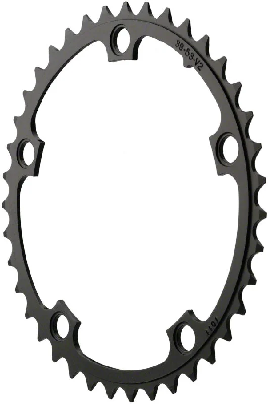 bicycle gear performance-SRAM Red/Force/Rival/Apex 39T 10 Speed 130mm Black Chainring use w/ 48 or 53