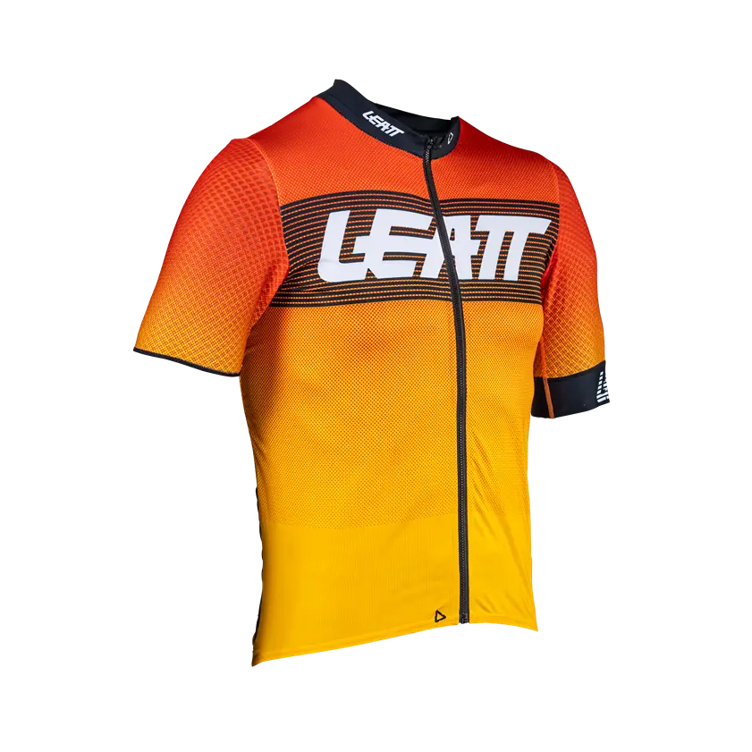 bicycle rotor smoothness-Leatt Endurance 6.0 Short Sleeve MTB Jersey - Red - 2024