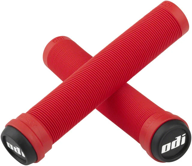 bicycle shoe ergonomics-ODI Soft X-Longneck Grips - Bright Red, 160mm