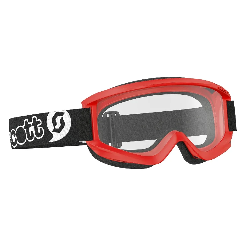 bicycle stem responsiveness-SCOTT 2021 AGENT YOUTH GOGGLES - RED (CLEAR)