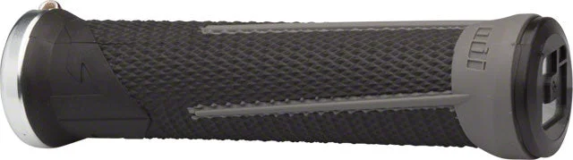 bicycle chain adaptability-ODI AG1 Grips - Black/Graphite, Lock-On