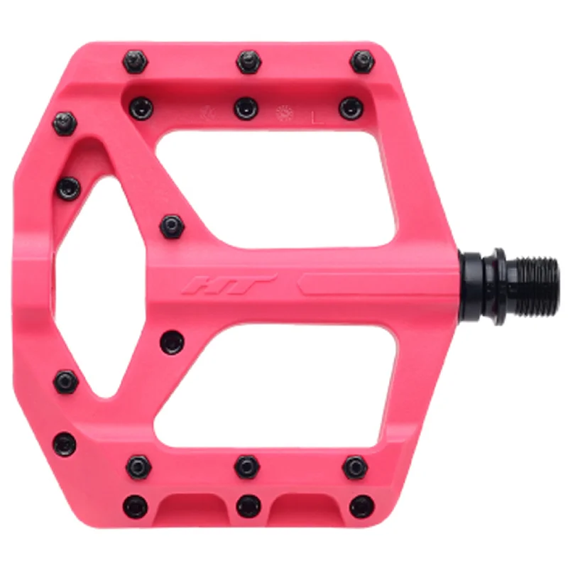 bicycle saddle smoothness-HT Pedals PA32A Platform Pedal CrMo Pink