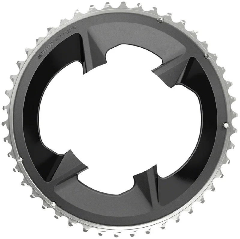 bicycle suspension efficiency-SRAM Rival 2x12-Speed Outer Chainring - 46t 107 BCD BLK For use 33t Inner