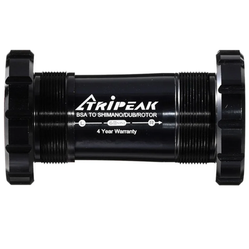 bicycle shoe reliability-Tripeak BSA 3-in-1 Threaded Ceramic Bottom Bracket-NCT-Shimano/SRAM/Rotor (Road-68mm)