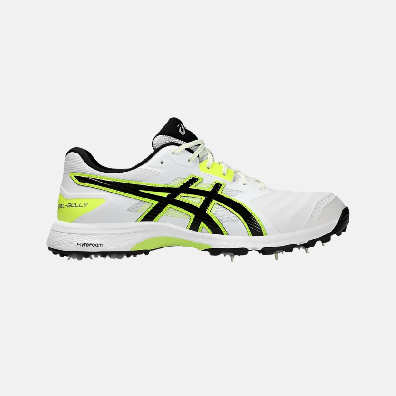 bicycle rotor smoothness-Asics GEL-GULLY 7 Men's Cricket Shoes - White/Safety Yellow