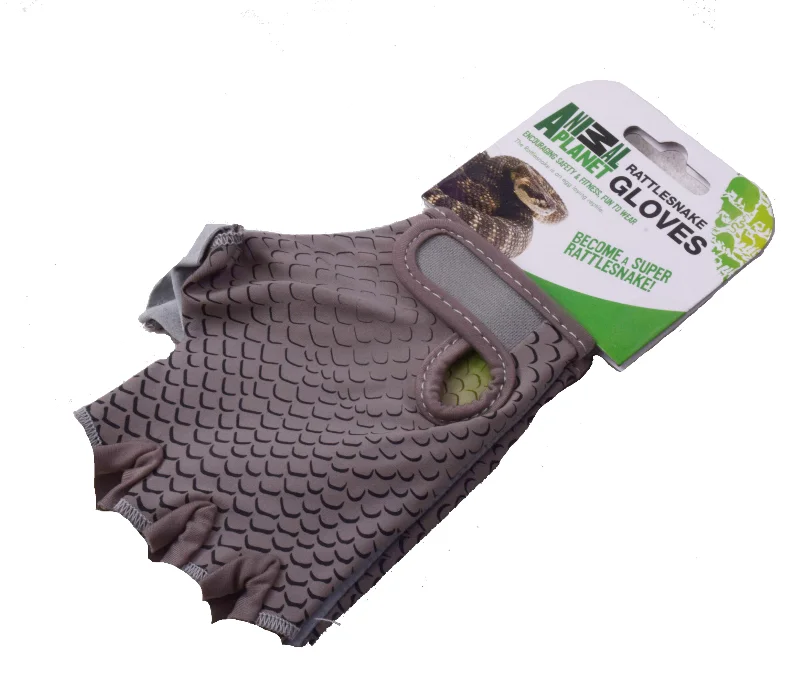 bicycle lever reliability-Animal Planet Snake Kid Padded Half Finger Fingerless Cycling Skate Gloves Mitts