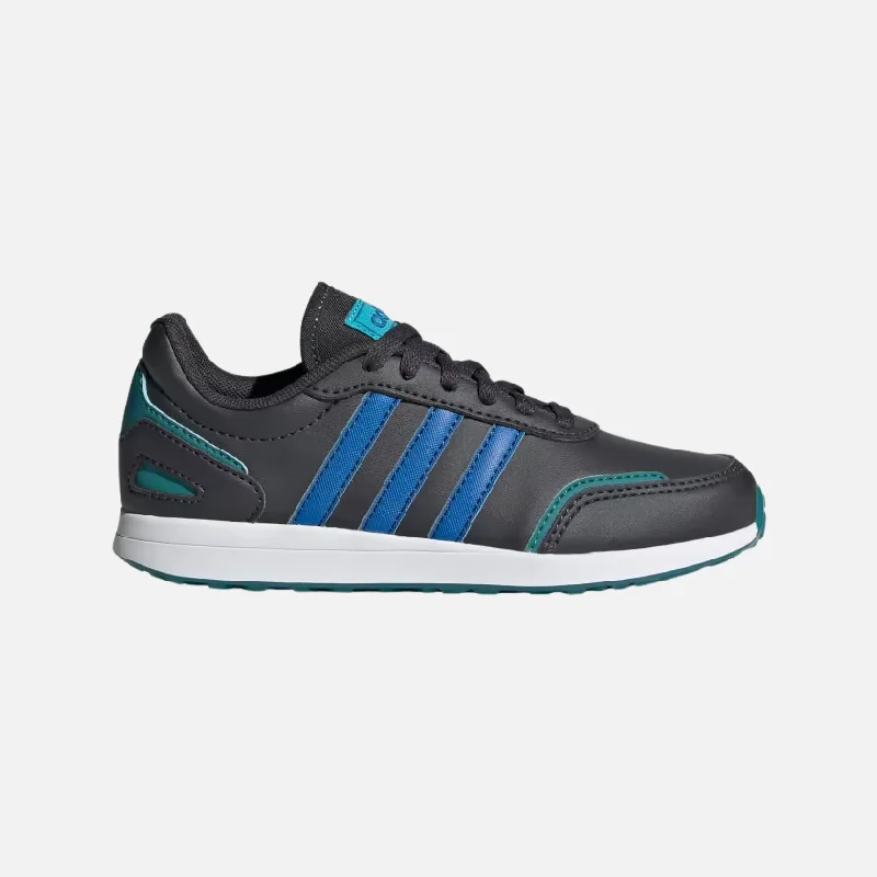 bicycle cleaner durability-Adidas VS Switch 3 Lifestyle Running Lace Kids Unisex Shoes (4-7Year) -Carbon/Bright Royal/Arctic Fusion