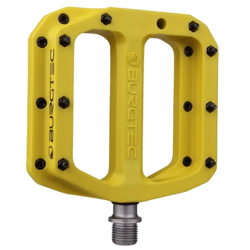 bicycle tool stability-Burgtec MK4 Composite Flat Pedals - Yellow