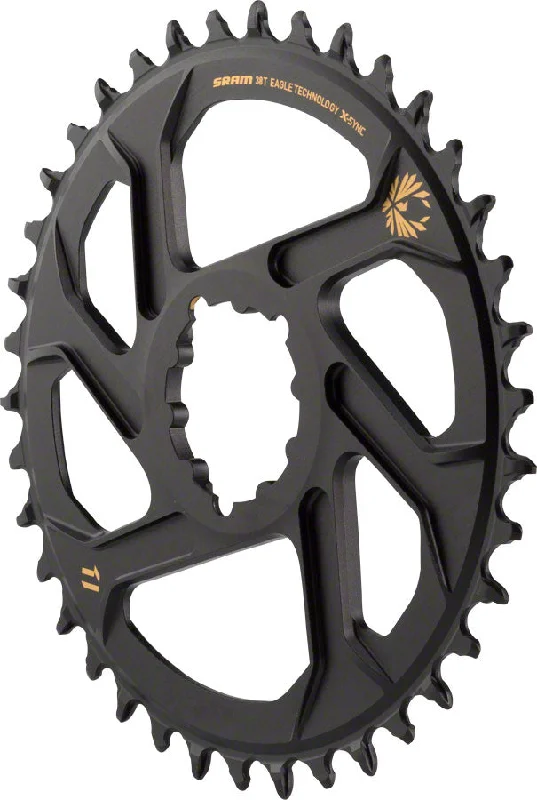 bicycle stand versatility-SRAM X-Sync 2 Eagle Direct Mount Chainring 38T Boost 3mm Offset Gold Logo