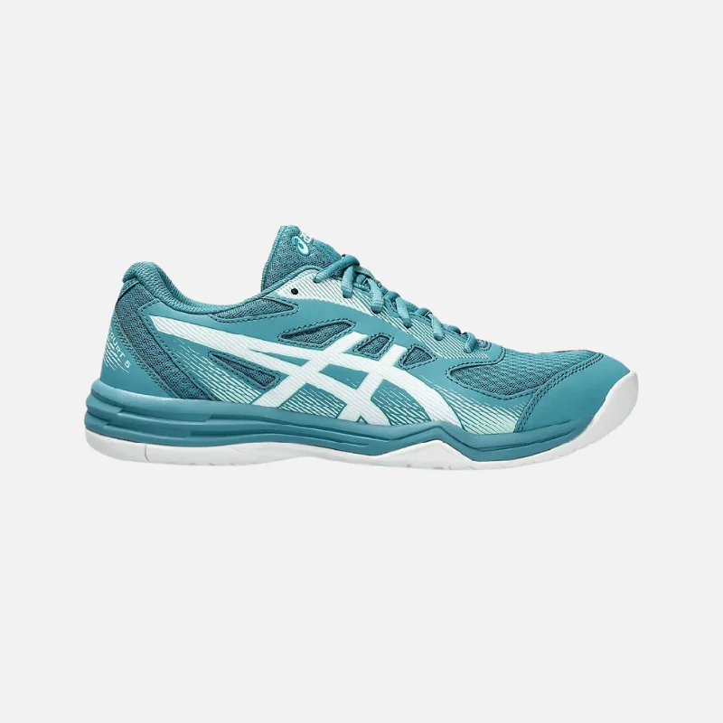 bicycle paint capacity-Asics UPCOURT 5 Men's Badminton Shoes -Blue Teal/White