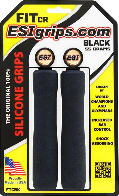 bicycle pad responsiveness-ESI FIT CR Grips - Black