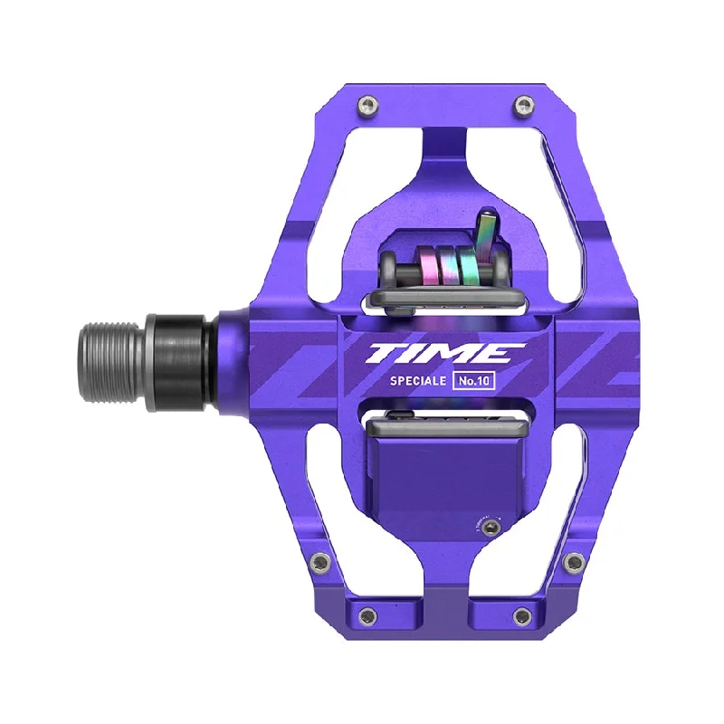 bicycle rotor smoothness-Time Speciale 10 Pedals - Dual Sided Clipless Platform Aluminum 9/16" Purple Large B1