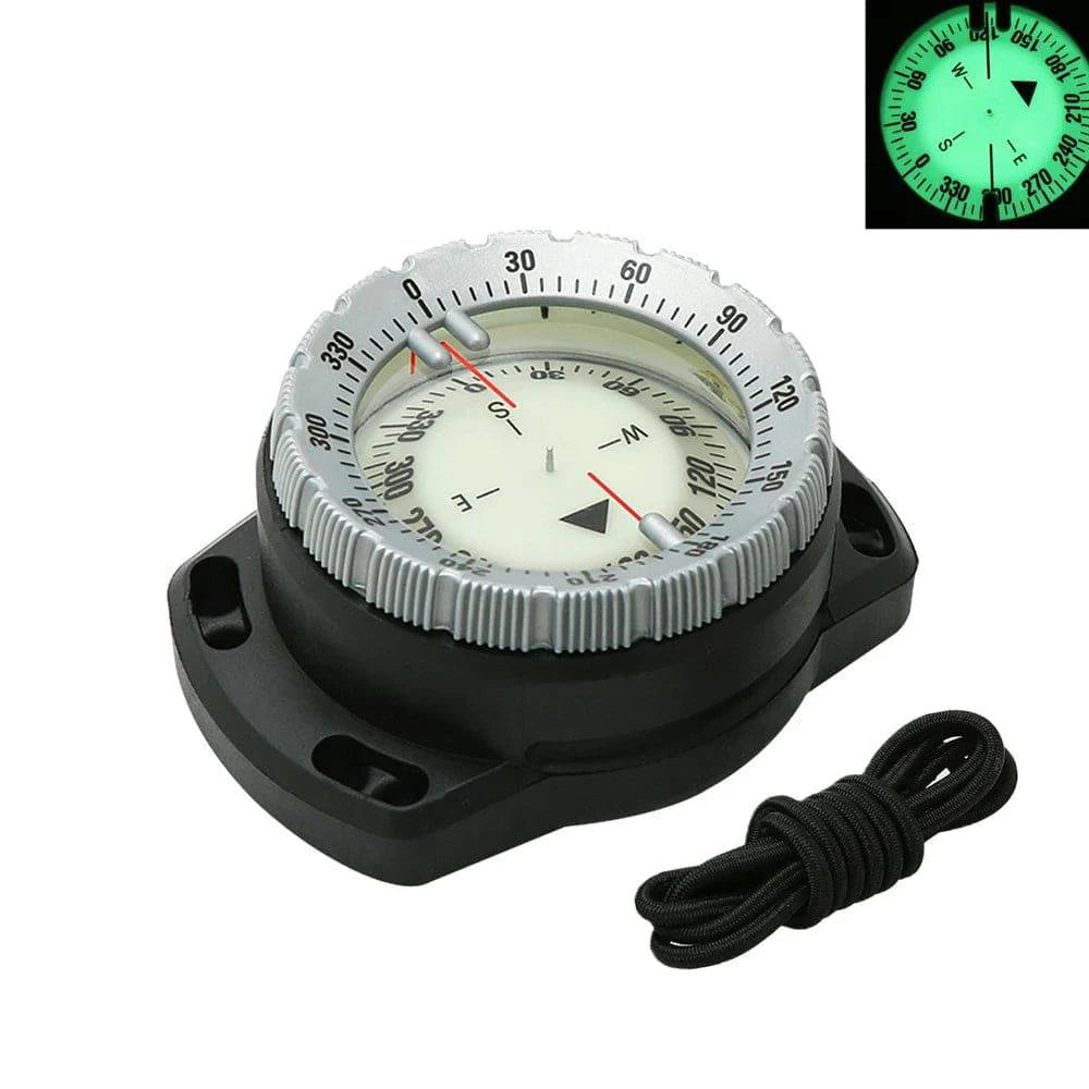 bicycle tire stability-50M Underwater Diving Compass Luminous Dive Wrist Compass Waterproof Navigation Tool with Elastic Rope for Outdoor Camping