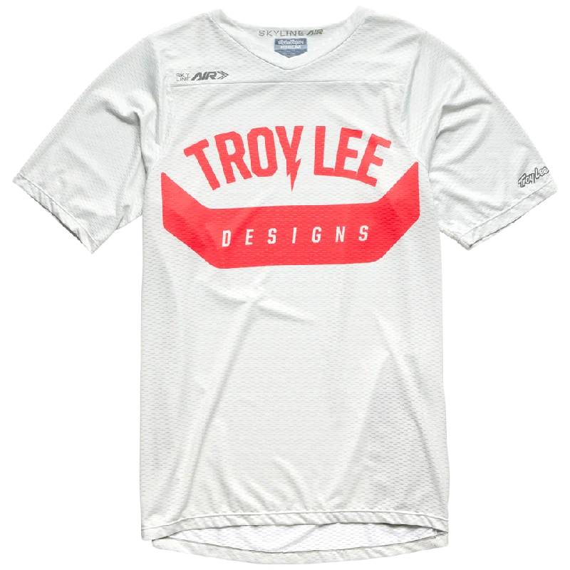 bicycle chain adaptability-Troy Lee Designs Skyline Air Short Sleeve MTB Jersey - Air Core - Cement