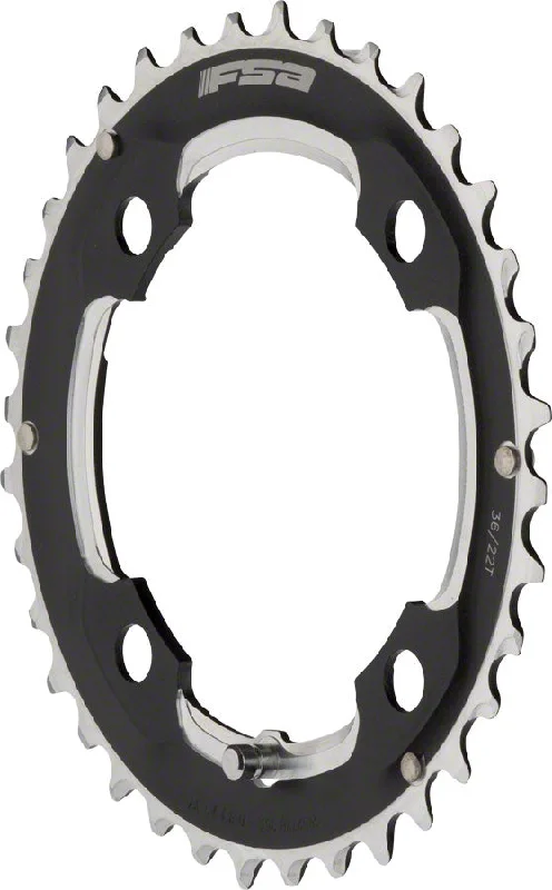 bicycle tool precision-Full Speed Ahead MTB Pro Double Chainring - 36t 104 BCD 4-Bolt Aluminum M11 BLK