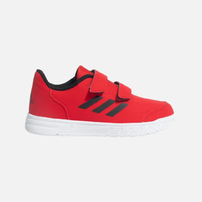 bicycle pedal reliability-Adidas Fluidstreet 1.0 Kids Unisex Shoes (4-7Year) -Better Scarlet/Core Black