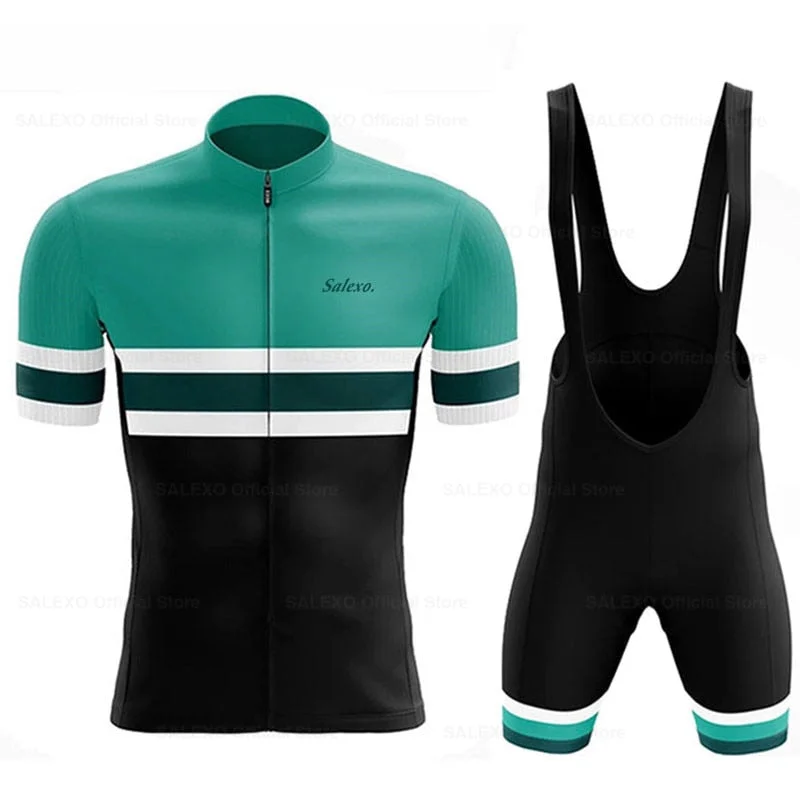 bicycle triathlon comfort-Salexo Summer Uniform Cycling Jersey Sets (5 Variants)