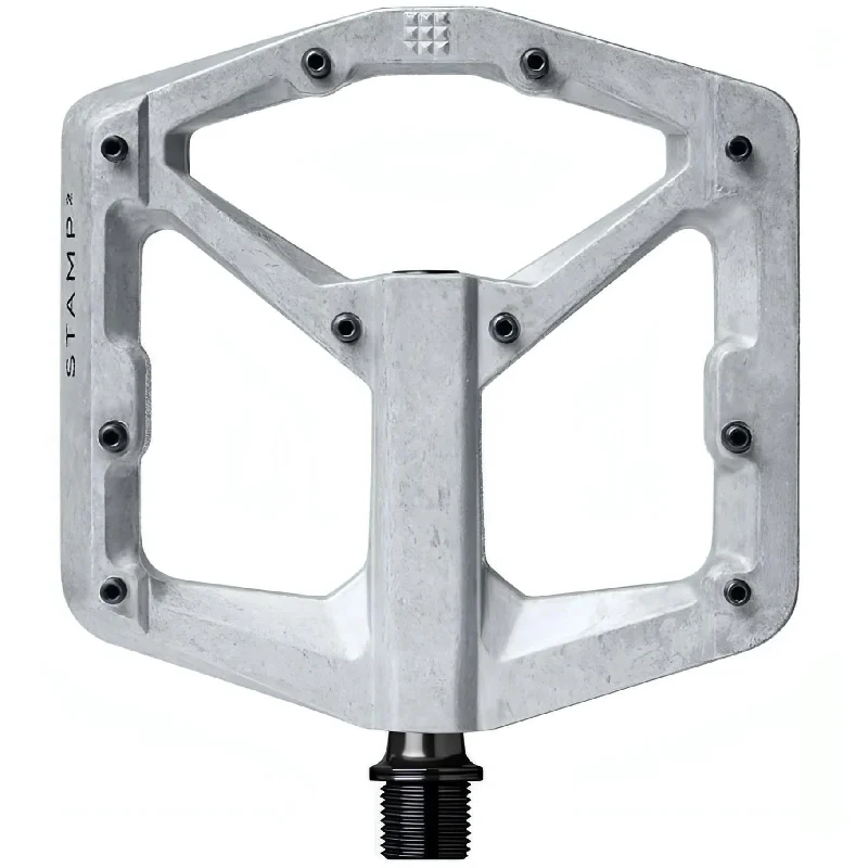 bicycle stand durability-CrankBrothers Stamp 2 Small Flat Pedals - Silver