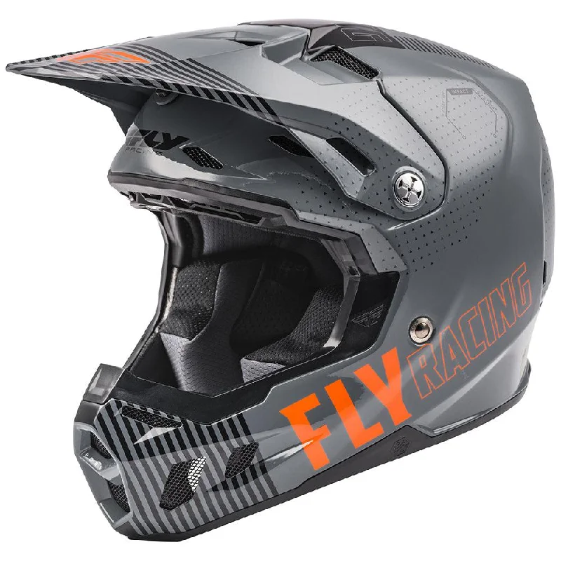 bicycle tool efficiency-FLY FORMULA CC PRIMARY HELMET - GREY/ORANGE