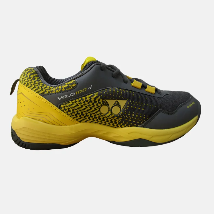 bicycle valve ergonomics-Yonex Vole 100 I Men's Badminton Shoes -Steel Gray/Honey Mustard