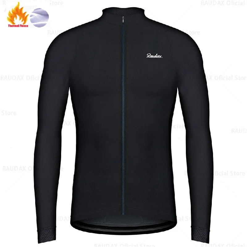 bicycle shoe ergonomics-Raudax Winter Long Sleeve Thermal Fleece Cycling Jerseys (3 Variants)