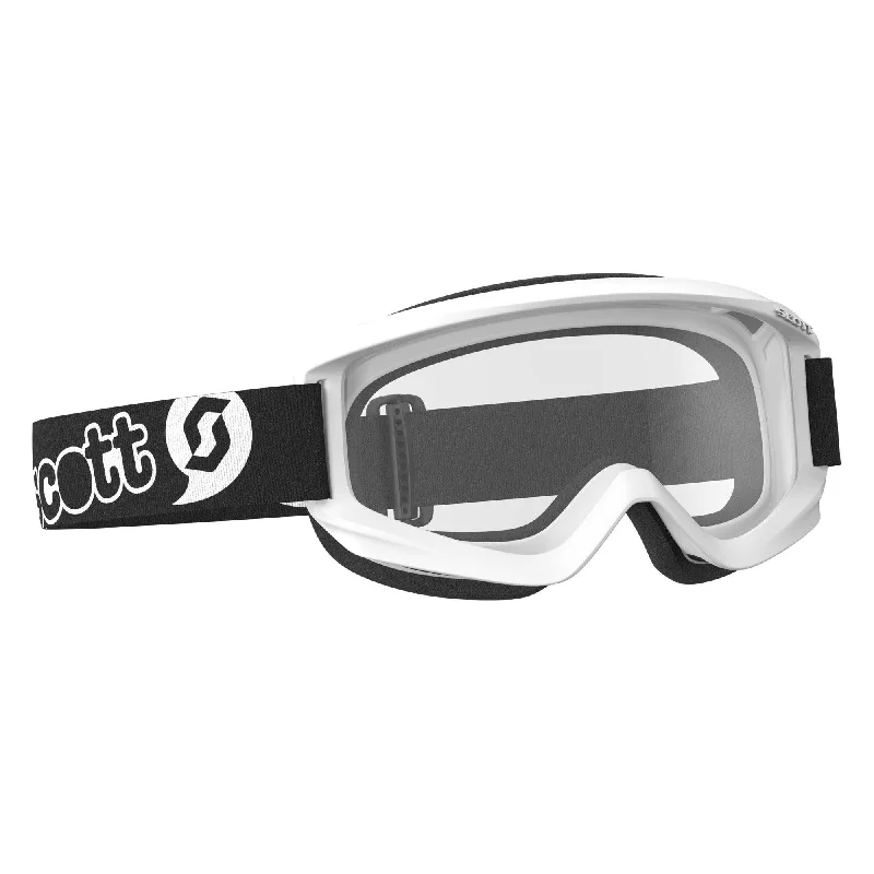 bicycle seatpost responsiveness-SCOTT 2021 AGENT YOUTH GOGGLES - WHITE (CLEAR)