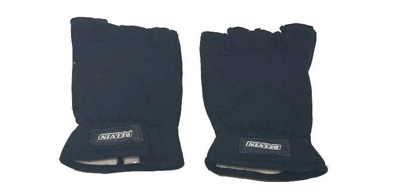 bicycle rotor grip-FINGERLESS PADDED WINTER MITTS BLACK MTB / CYCLING GENERAL USE GLOVES - SIZE XL