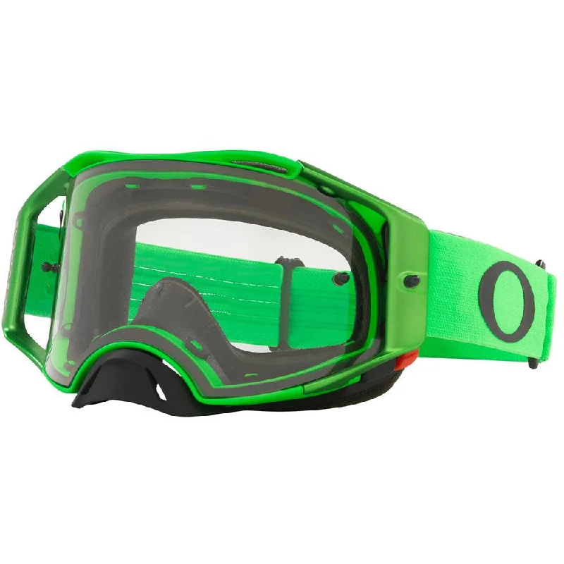 bicycle tire toughness-OAKLEY AIRBRAKE MOTO GREEN GOGGLES 2021 - CLEAR