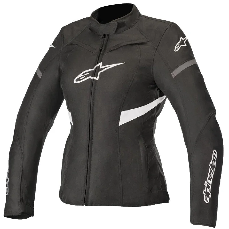 bicycle brake reliability-ALPINESTARS T KIRA WP JACKET - BLACK/WHITE