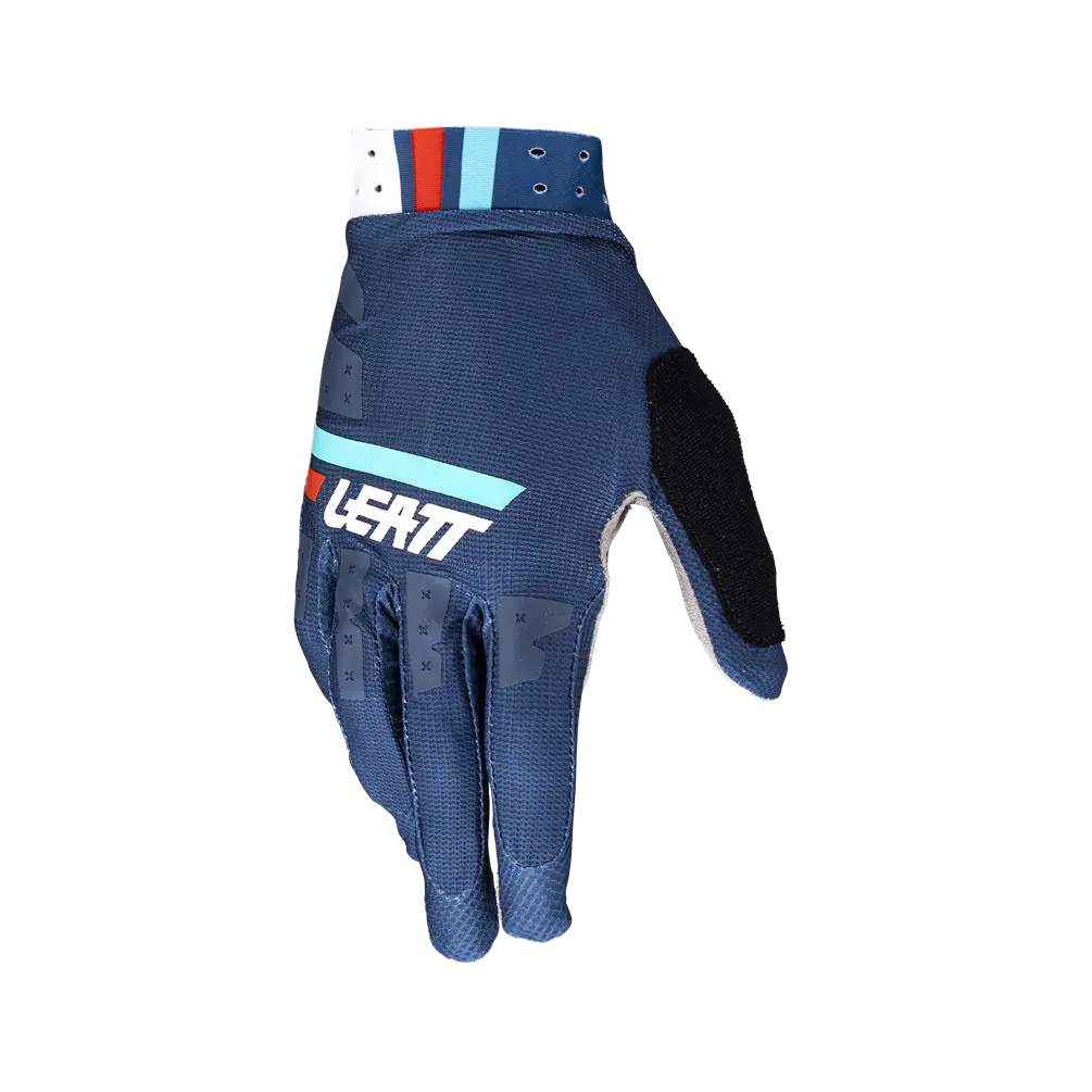 bicycle pedal smoothness-Leatt X-Flow 2.0 MTB Glove - Denim - 2024