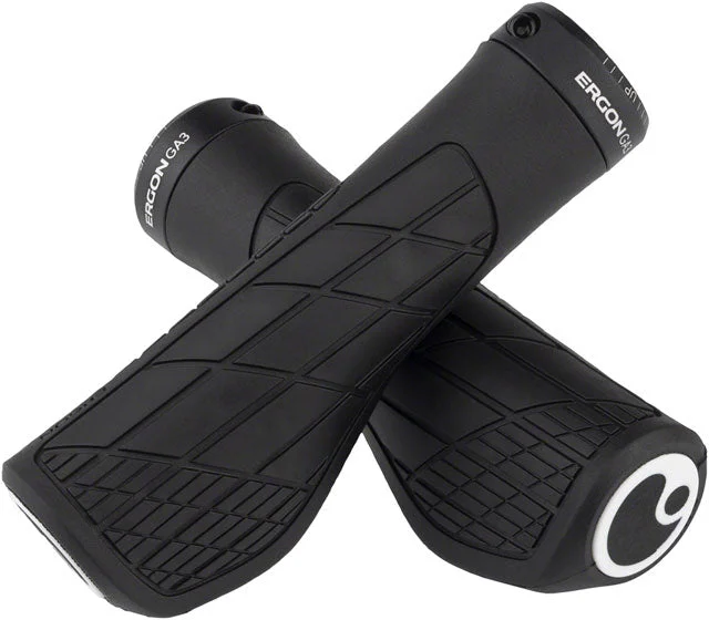 bicycle paint performance-Ergon GA3 Grips - Black, Lock-On, Large